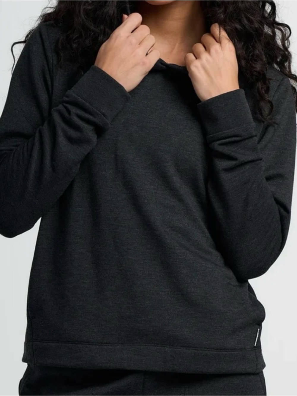 Free Fly Women's Bamboo Lightweight Fleece Cropped Hoodie New